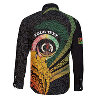 Personalised Vanuatu Independence Day Family Matching Short Sleeve Bodycon Dress and Hawaiian Shirt July 30 Pig Tusk Long God Yumi Stanap LT14 - Polynesian Pride