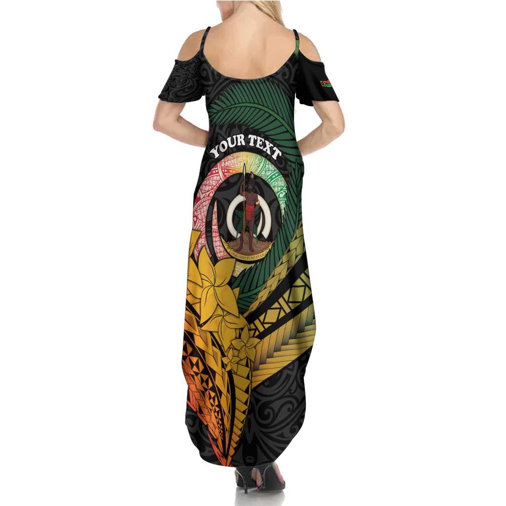 Personalised Vanuatu Independence Day Family Matching Summer Maxi Dress and Hawaiian Shirt July 30 Pig Tusk Long God Yumi Stanap