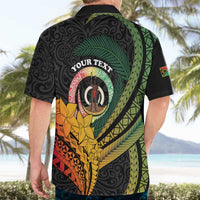 Personalised Vanuatu Independence Day Hawaiian Shirt July 30 Pig Tusk Long God Yumi Stanap