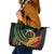 Personalised Vanuatu Independence Day Leather Tote Bag July 30 Pig Tusk Long God Yumi Stanap