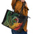 Personalised Vanuatu Independence Day Leather Tote Bag July 30 Pig Tusk Long God Yumi Stanap