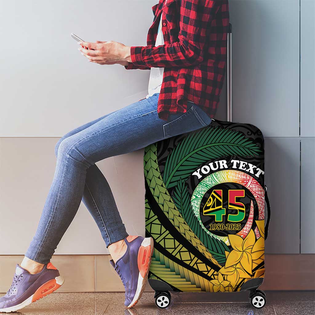 Personalised Vanuatu Independence Day Luggage Cover July 30 Pig Tusk Long God Yumi Stanap
