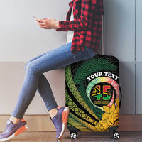 Personalised Vanuatu Independence Day Luggage Cover July 30 Pig Tusk Long God Yumi Stanap