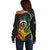 Personalised Vanuatu Independence Day Off Shoulder Sweater July 30 Pig Tusk Long God Yumi Stanap
