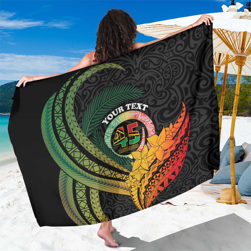 Personalised Vanuatu Independence Day Sarong July 30 Pig Tusk Long God Yumi Stanap