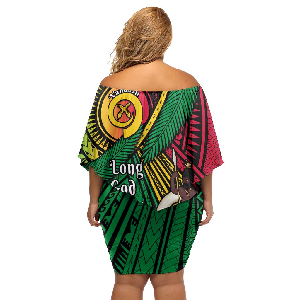 Halo Vanuatu Family Matching Off Shoulder Short Dress and Hawaiian Shirt Happy 45th Independence Anniversary LT14 - Polynesian Pride