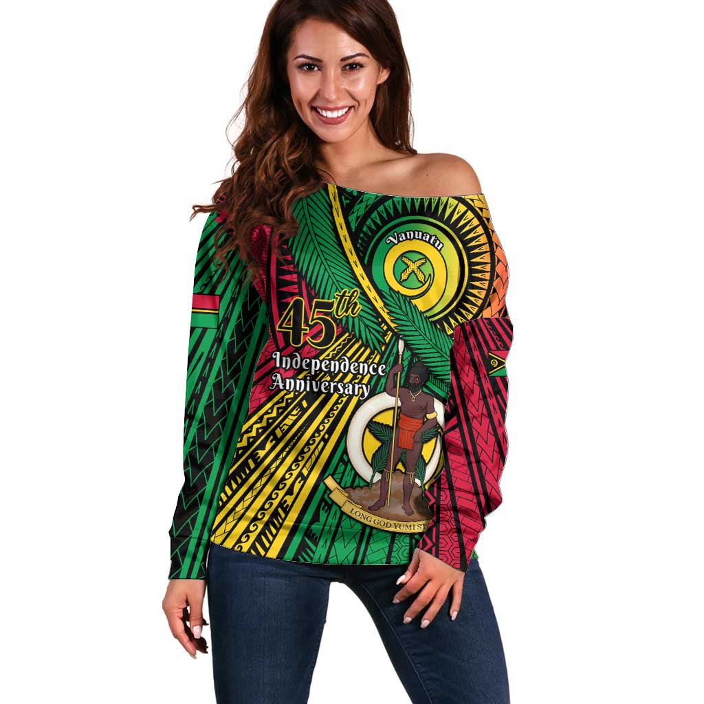 Halo Vanuatu Off Shoulder Sweater Happy 45th Independence Anniversary
