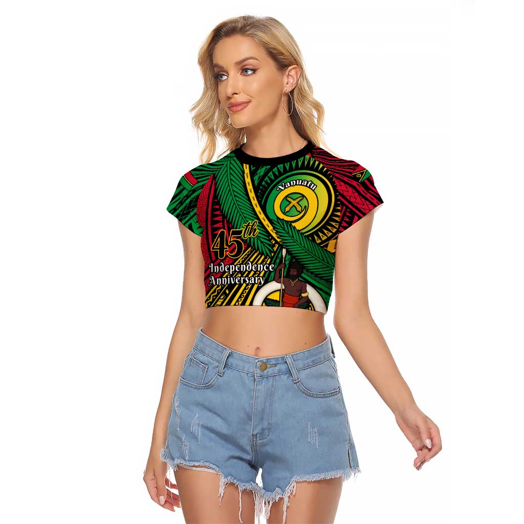 Halo Vanuatu Raglan Cropped T Shirt Happy 45th Independence Anniversary