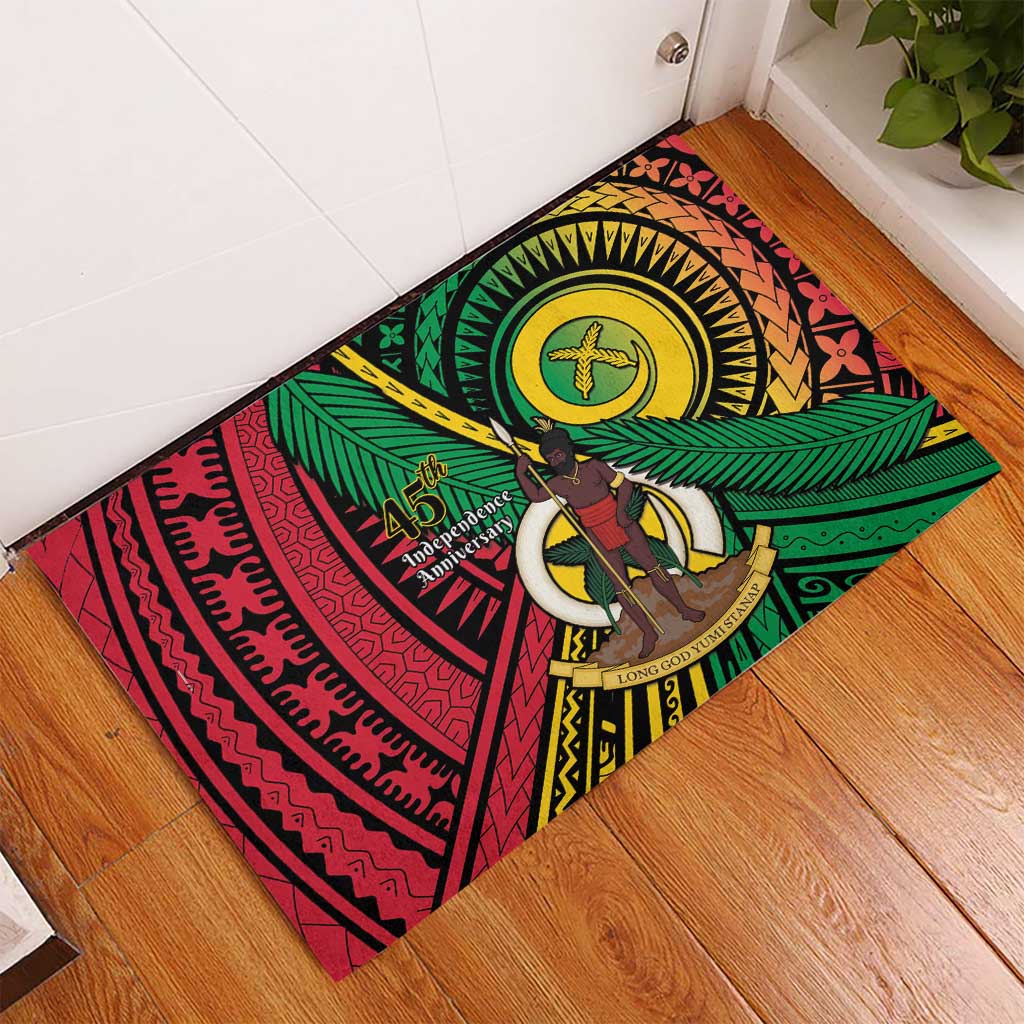 Halo Vanuatu Rubber Doormat Happy 45th Independence Anniversary
