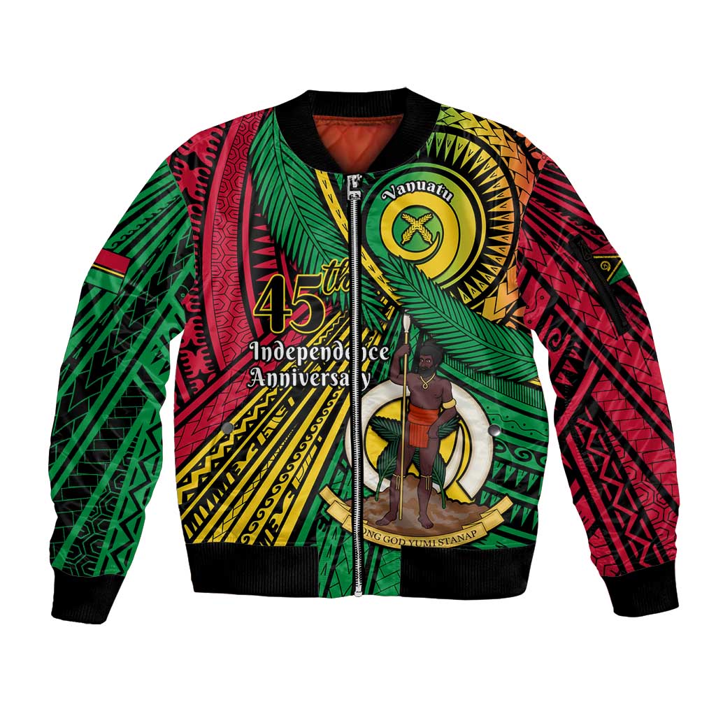 Halo Vanuatu Sleeve Zip Bomber Jacket Happy 45th Independence Anniversary