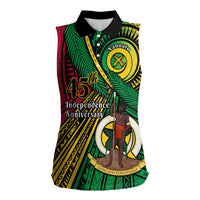 Halo Vanuatu Women Sleeveless Polo Shirt Happy 45th Independence Anniversary