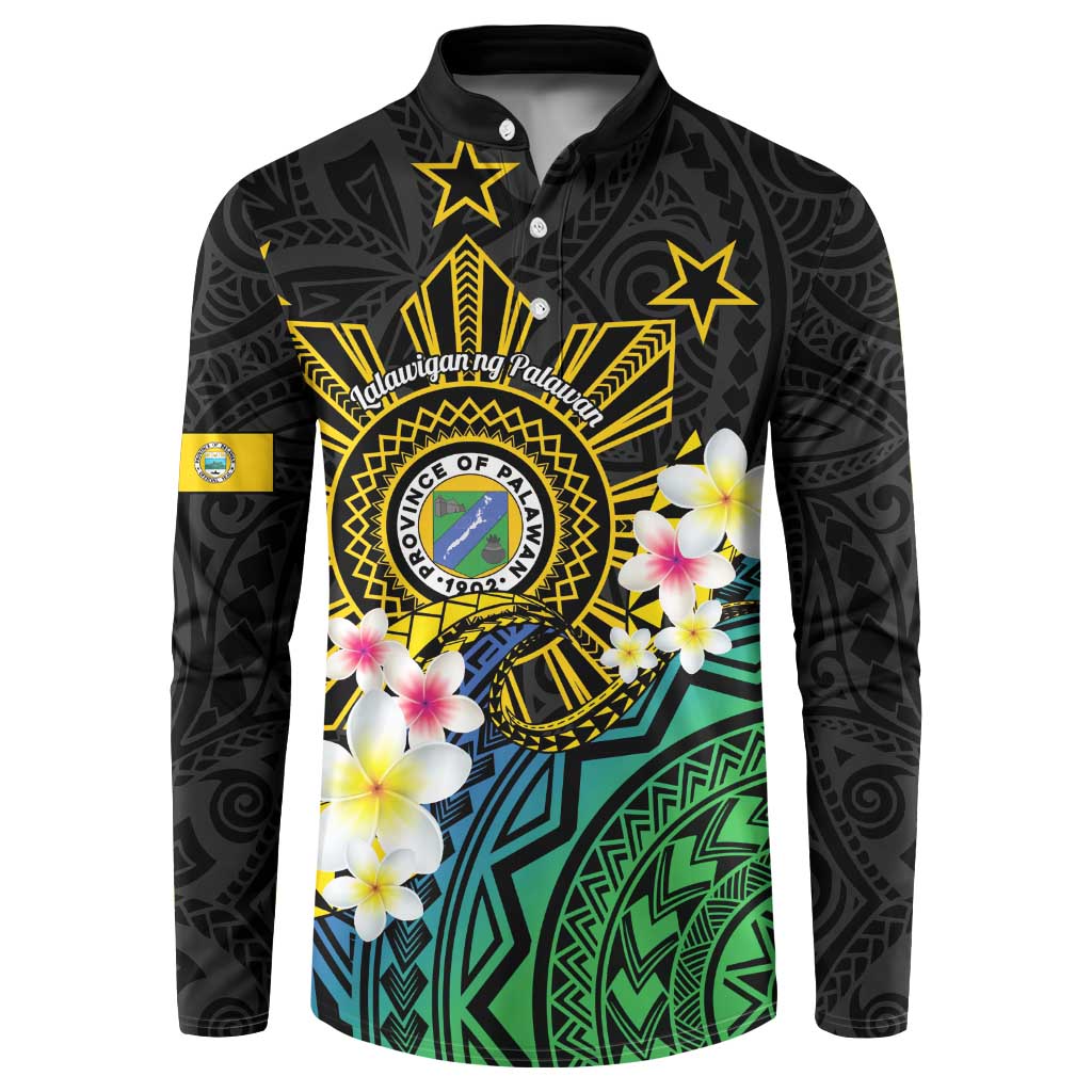 Lalawigan ng Palawan Button Sweatshirt Philippines Province Land of Promise LT14 Black - Polynesian Pride