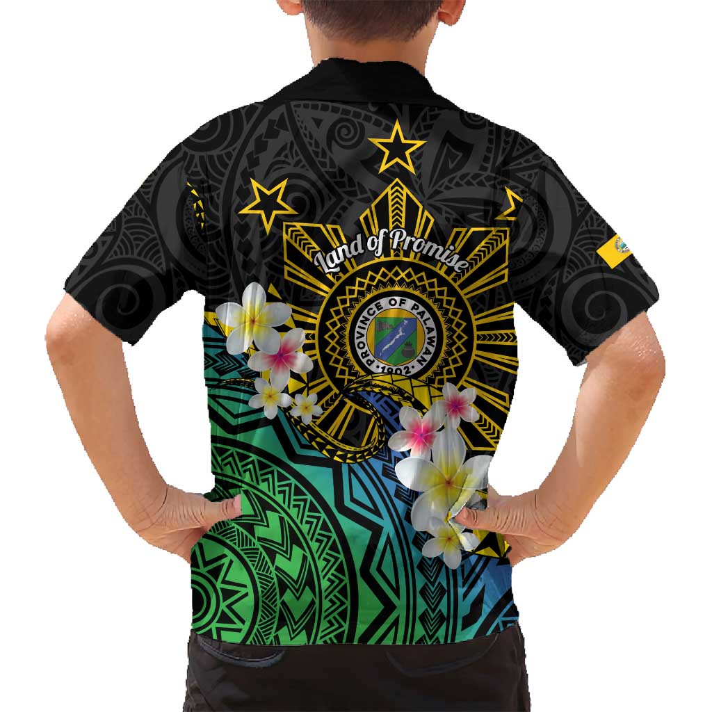 Lalawigan ng Palawan Family Matching Off Shoulder Maxi Dress and Hawaiian Shirt Philippines Province Land of Promise LT14 - Polynesian Pride
