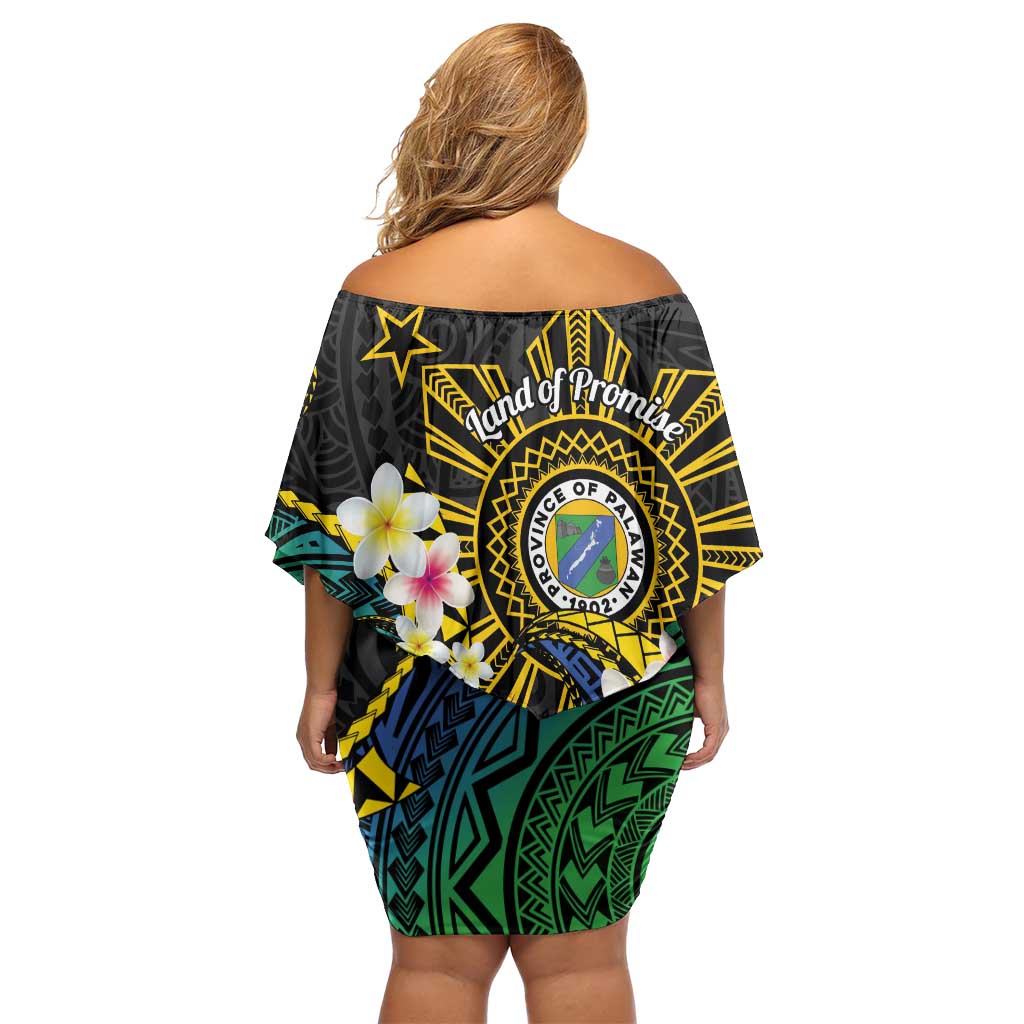 Lalawigan ng Palawan Family Matching Off Shoulder Short Dress and Hawaiian Shirt Philippines Province Land of Promise LT14 - Polynesian Pride