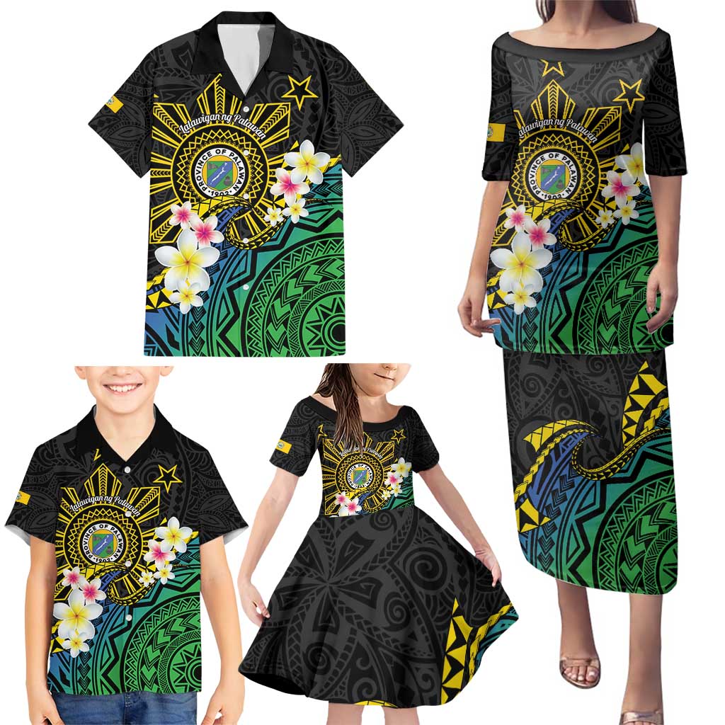 Lalawigan ng Palawan Family Matching Puletasi and Hawaiian Shirt Philippines Province Land of Promise