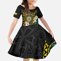 Lalawigan ng Palawan Family Matching Summer Maxi Dress and Hawaiian Shirt Philippines Province Land of Promise LT14 Daughter's Dress Black - Polynesian Pride