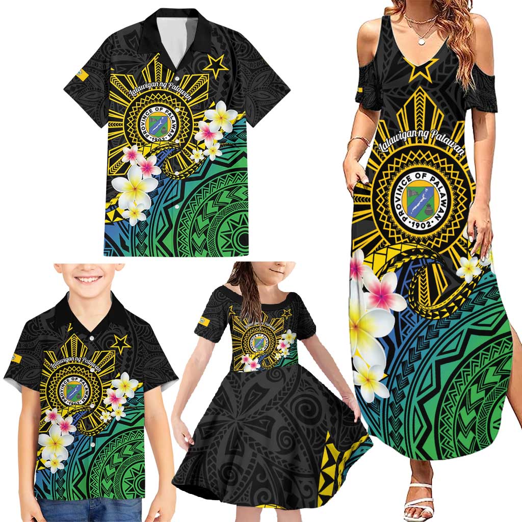 Lalawigan ng Palawan Family Matching Summer Maxi Dress and Hawaiian Shirt Philippines Province Land of Promise LT14 - Polynesian Pride