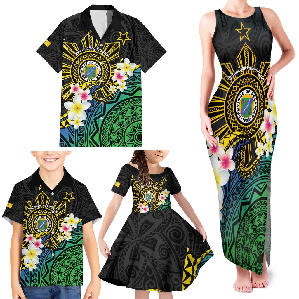 Lalawigan ng Palawan Family Matching Tank Maxi Dress and Hawaiian Shirt Philippines Province Land of Promise LT14 - Polynesian Pride