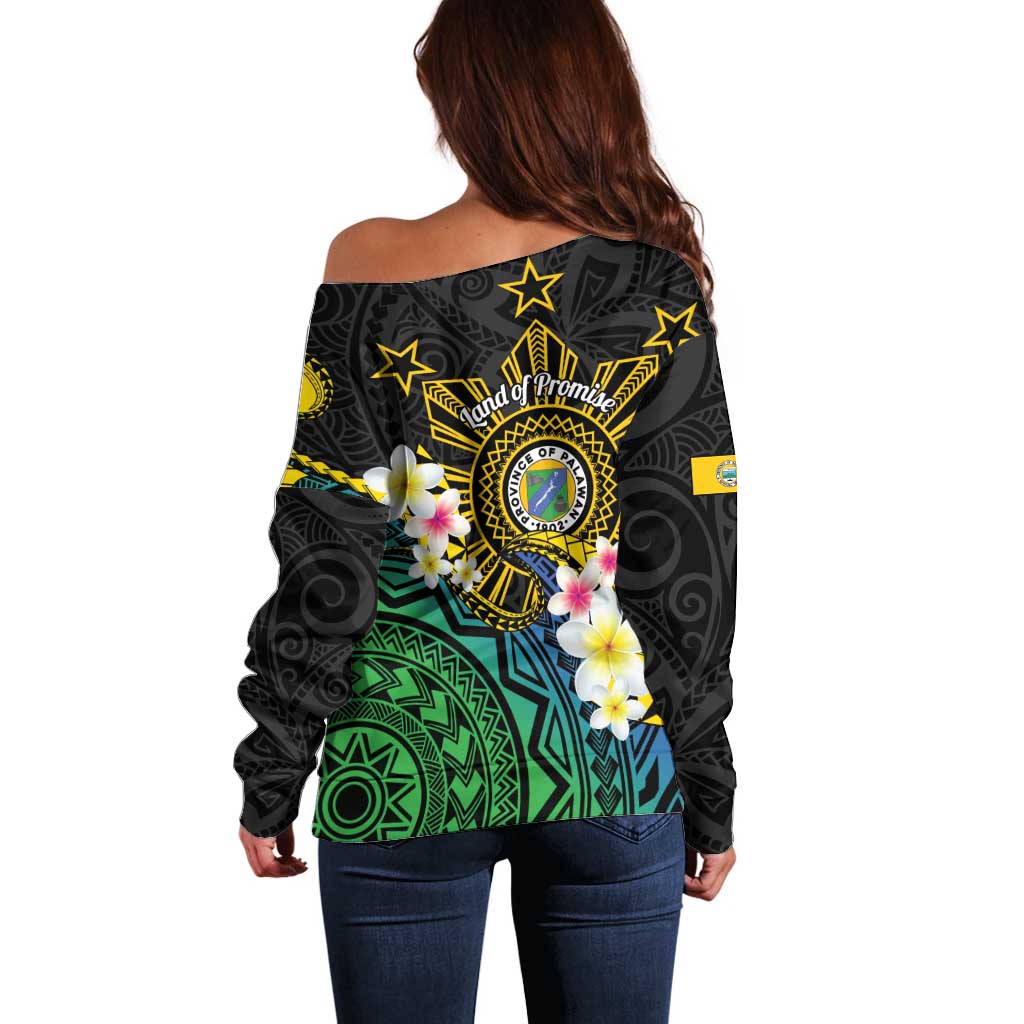 Lalawigan ng Palawan Off Shoulder Sweater Philippines Province Land of Promise