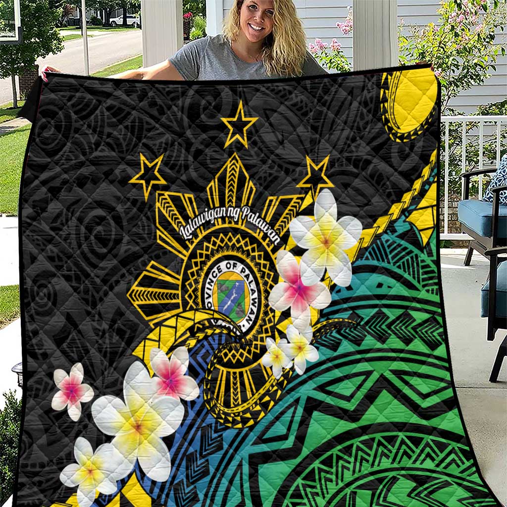 Lalawigan ng Palawan Quilt Philippines Province Land of Promise LT14 Black - Polynesian Pride
