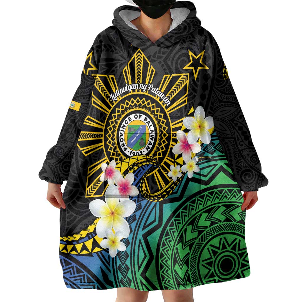 Lalawigan ng Palawan Wearable Blanket Hoodie Philippines Province Land of Promise LT14 - Polynesian Pride