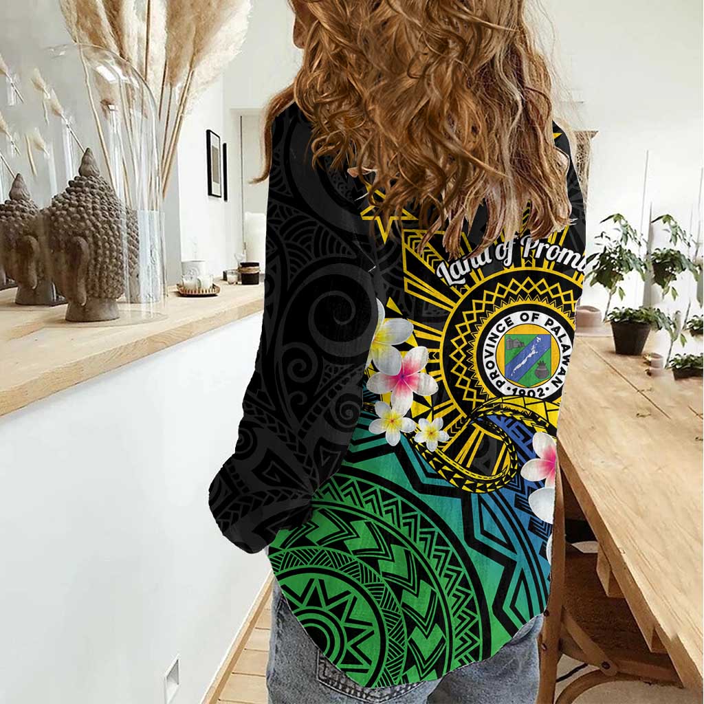 Lalawigan ng Palawan Women Casual Shirt Philippines Province Land of Promise LT14 - Polynesian Pride