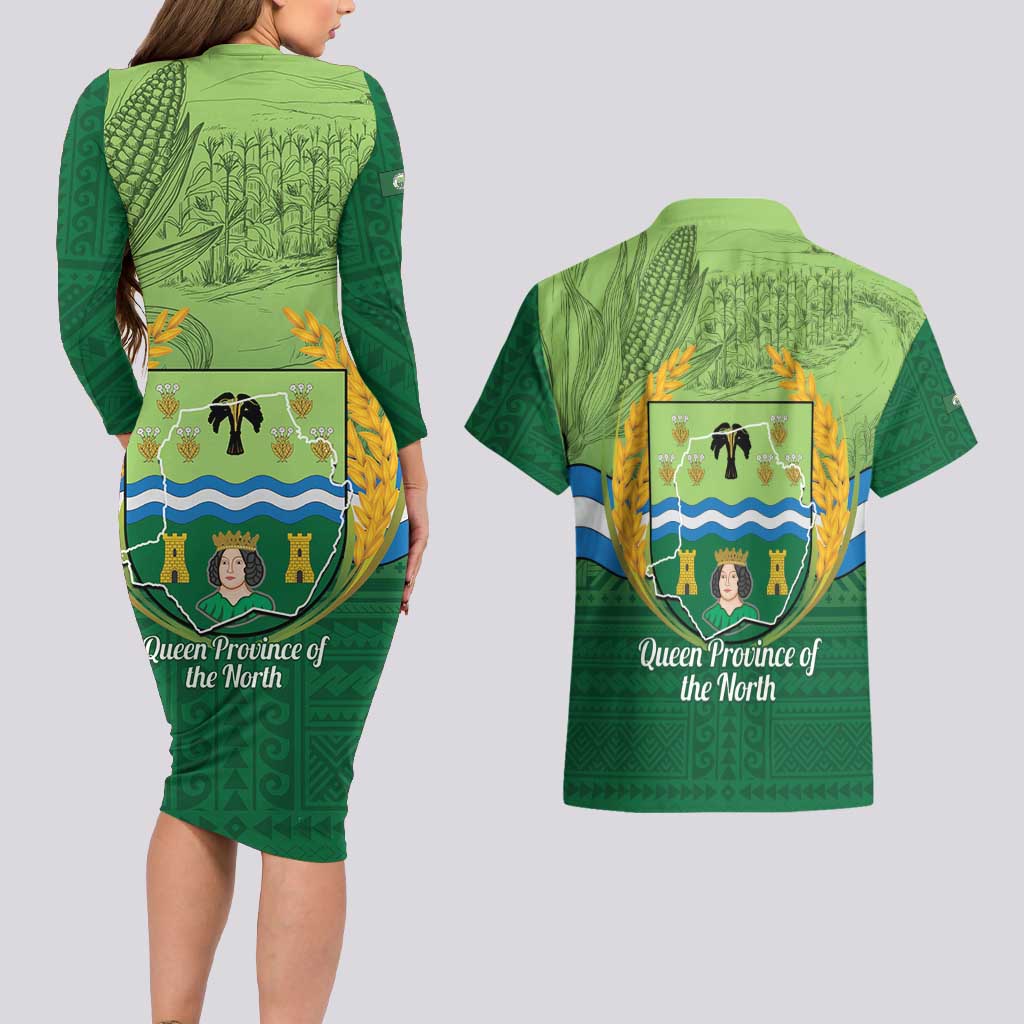 Isabela Philippines Couples Matching Long Sleeve Bodycon Dress and Hawaiian Shirt Queen Province Of The North LT14 - Polynesian Pride