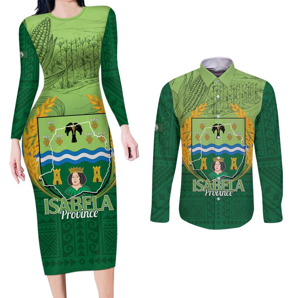 Isabela Philippines Couples Matching Long Sleeve Bodycon Dress and Long Sleeve Button Shirt Queen Province Of The North