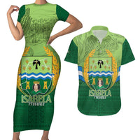 Isabela Philippines Couples Matching Short Sleeve Bodycon Dress and Hawaiian Shirt Queen Province Of The North LT14 Green - Polynesian Pride