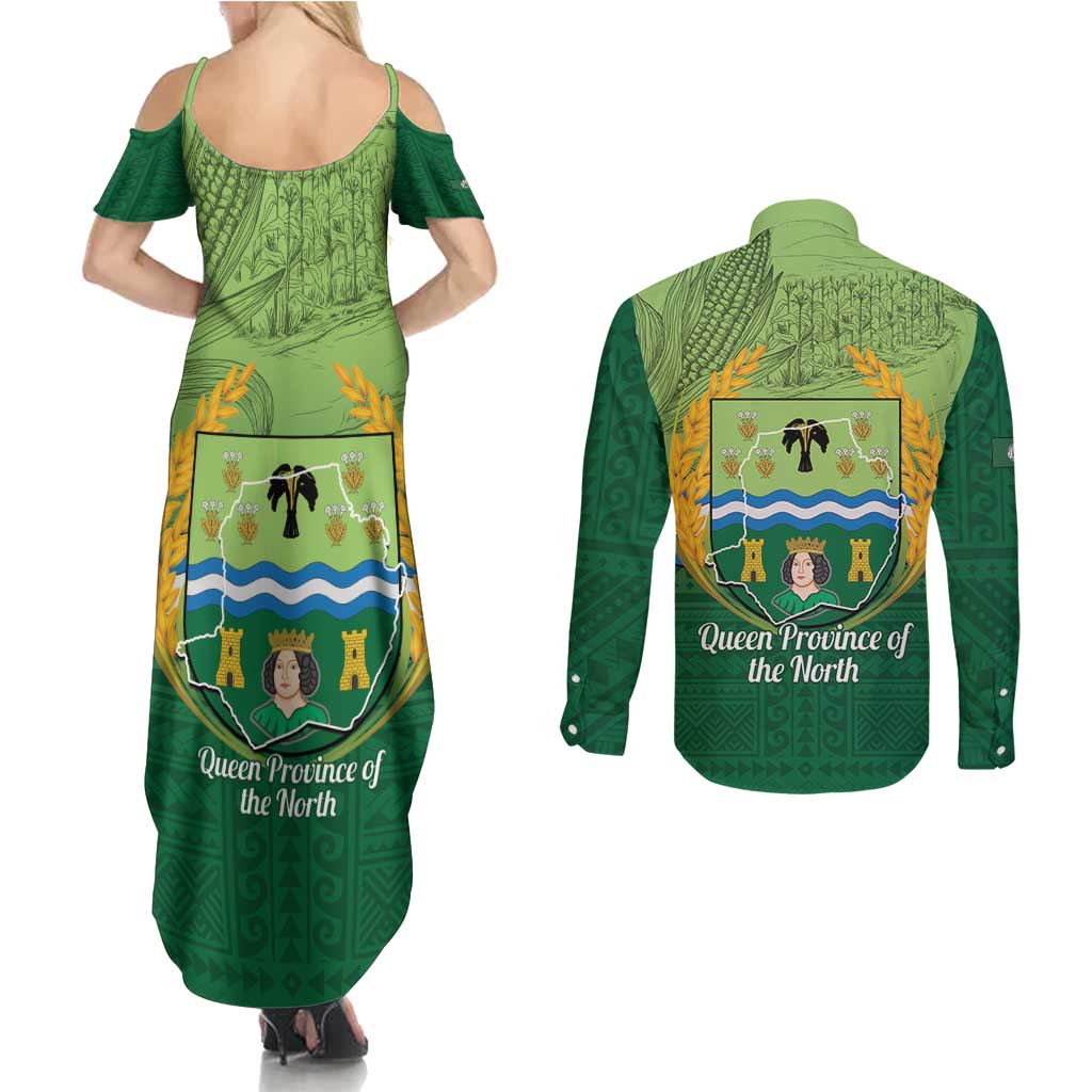 Isabela Philippines Couples Matching Summer Maxi Dress and Long Sleeve Button Shirt Queen Province Of The North
