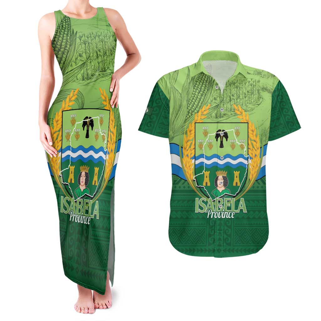 Isabela Philippines Couples Matching Tank Maxi Dress and Hawaiian Shirt Queen Province Of The North