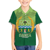 Isabela Philippines Family Matching Long Sleeve Bodycon Dress and Hawaiian Shirt Queen Province Of The North LT14 Son's Shirt Green - Polynesian Pride