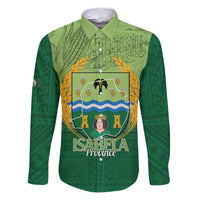 Isabela Philippines Family Matching Puletasi and Hawaiian Shirt Queen Province Of The North LT14 Dad's Shirt - Long Sleeve Green - Polynesian Pride