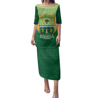 Isabela Philippines Family Matching Puletasi and Hawaiian Shirt Queen Province Of The North LT14 Mom's Dress Green - Polynesian Pride