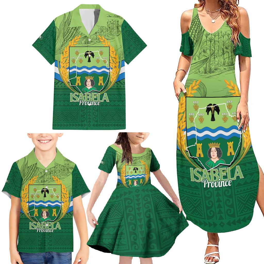 Isabela Philippines Family Matching Summer Maxi Dress and Hawaiian Shirt Queen Province Of The North LT14 - Polynesian Pride
