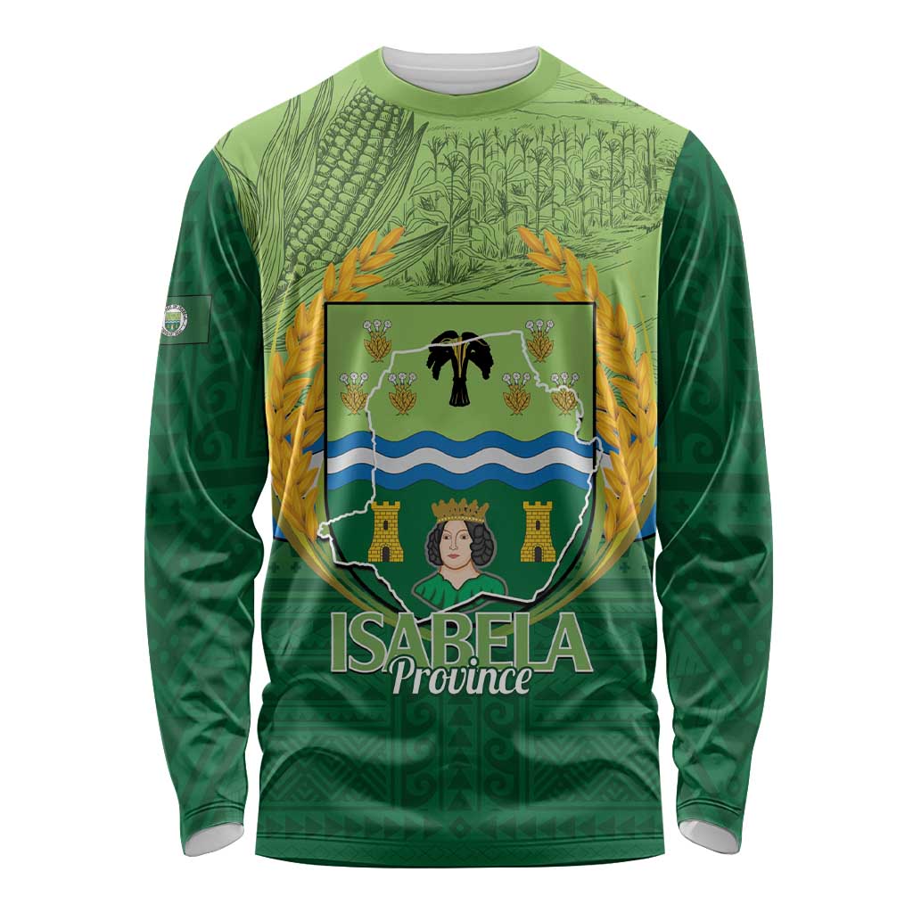 Isabela Philippines Long Sleeve Shirt Queen Province Of The North LT14 Unisex Green - Polynesian Pride