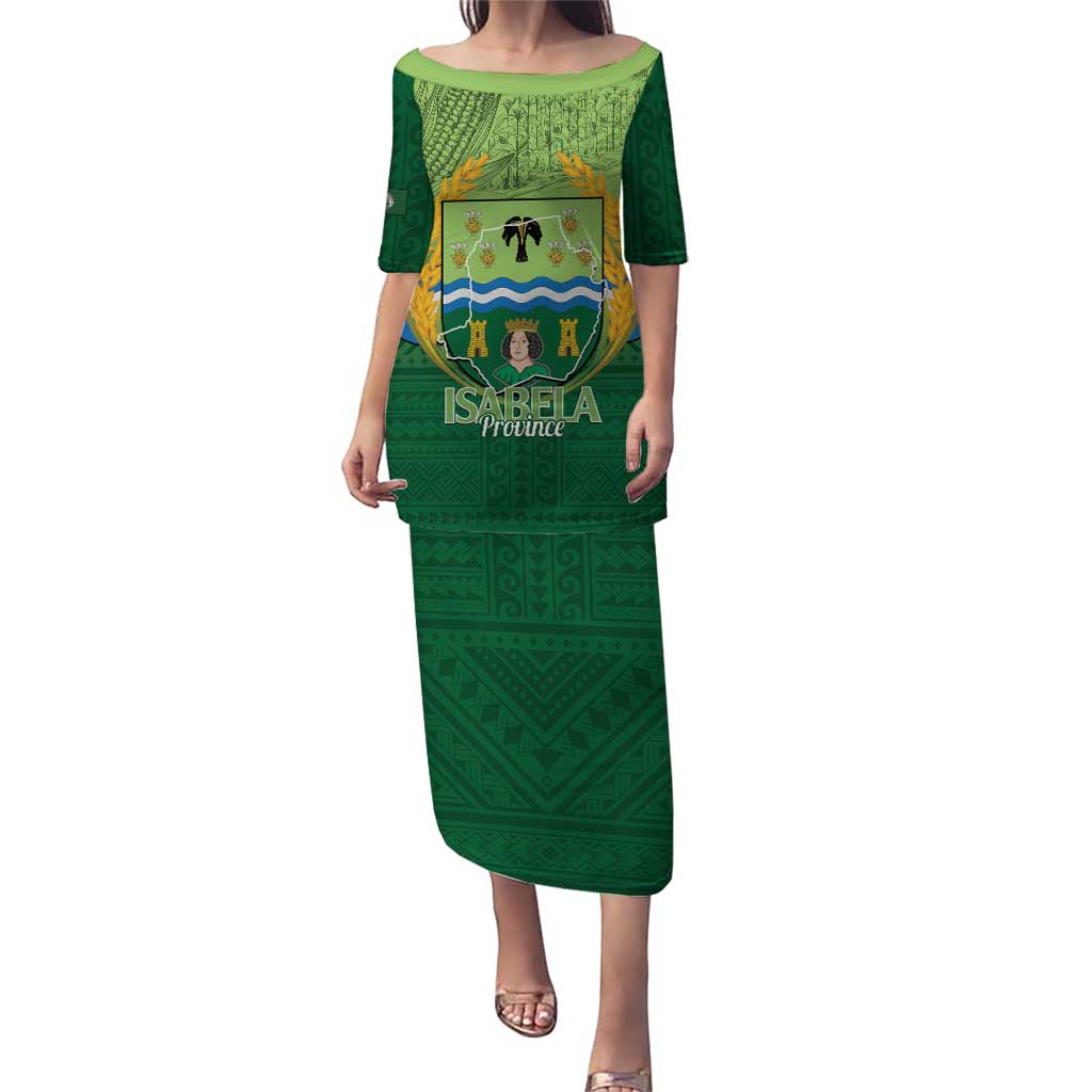 Isabela Philippines Puletasi Queen Province Of The North LT14 Long Dress Green - Polynesian Pride
