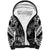 Personalised Polynesian Sherpa Hoodie Tribal Honu Turtle with Hibiscus White Version LT14 Unisex White - Polynesian Pride