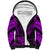 Personalised Polynesian Sherpa Hoodie Tribal Honu Turtle with Hibiscus Purple Version LT14 Unisex Purple - Polynesian Pride
