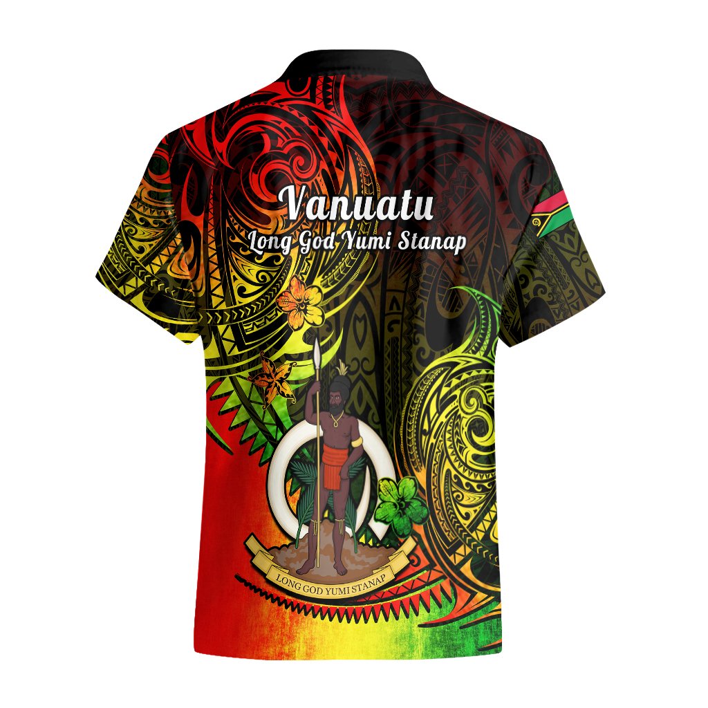 Polynesian Pride Vanuatu Hawaiian Shirt Reggae Polynesia Long God Yumi Stanap LT14 - Polynesian Pride