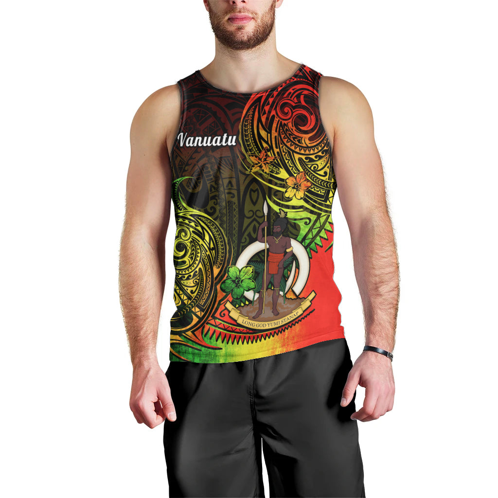 Polynesian Pride Vanuatu Men Tank Top Reggae Polynesia Long God Yumi Stanap LT14 - Polynesian Pride
