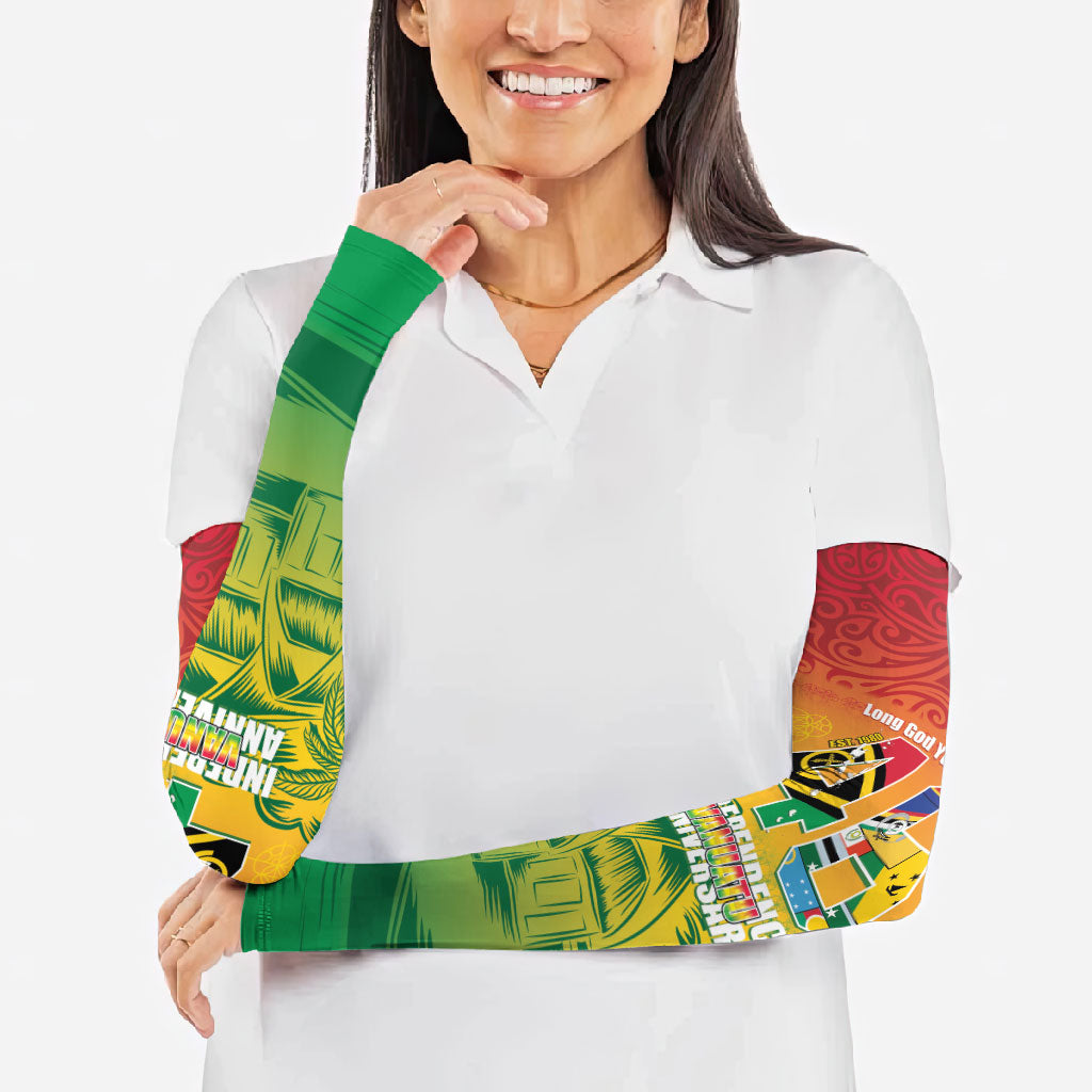 Vanuatu Indipendens Dei Arm Sleeves Yumi 46th Independence Anniversary