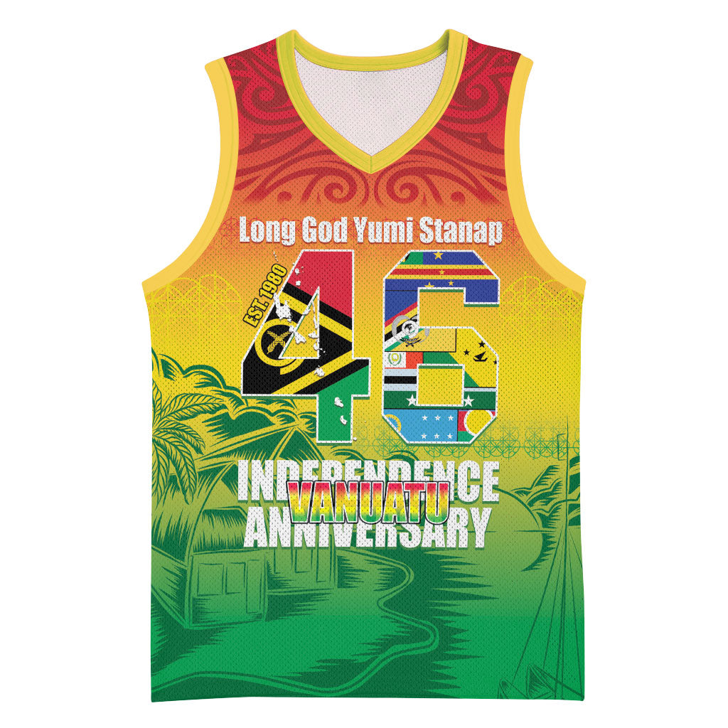 Vanuatu Indipendens Dei Basketball Jersey Yumi 46th Independence Anniversary