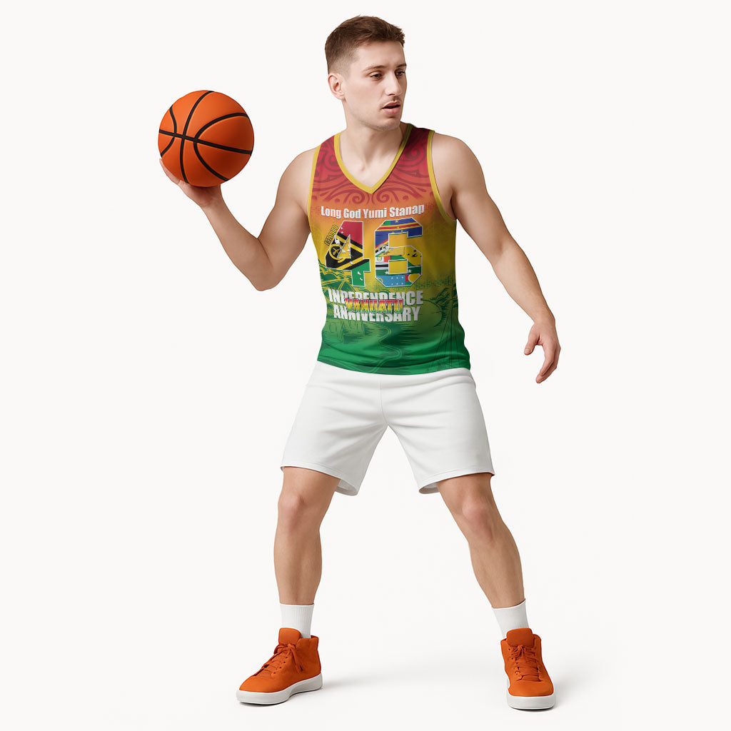 Vanuatu Indipendens Dei Basketball Jersey Yumi 46th Independence Anniversary
