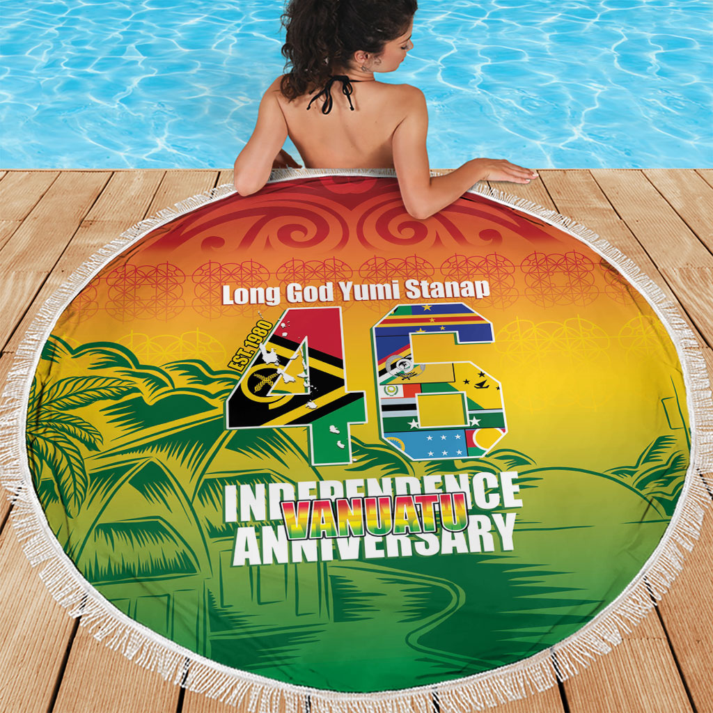 Vanuatu Indipendens Dei Beach Blanket Yumi 46th Independence Anniversary
