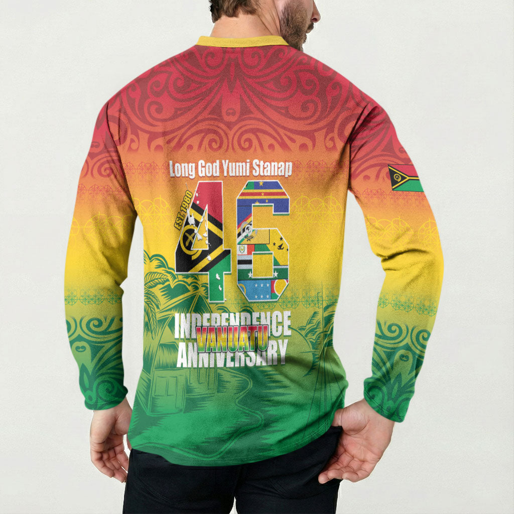 Vanuatu Indipendens Dei Button Sweatshirt Yumi 46th Independence Anniversary