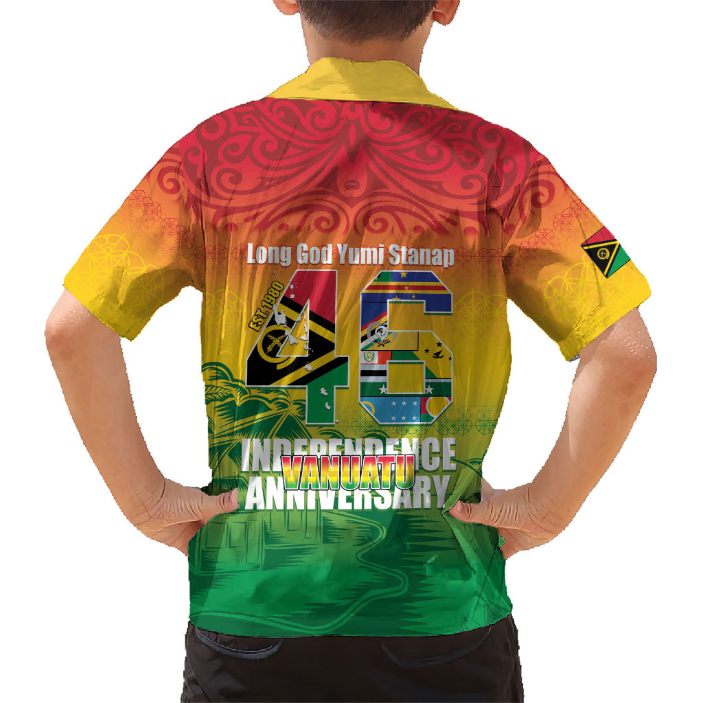 Vanuatu Indipendens Dei Family Matching Mermaid Dress and Hawaiian Shirt Yumi 46th Independence Anniversary LT14 - Polynesian Pride