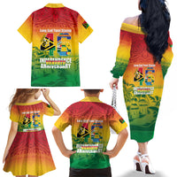 Vanuatu Indipendens Dei Family Matching Off The Shoulder Long Sleeve Dress and Hawaiian Shirt Yumi 46th Independence Anniversary LT14 - Polynesian Pride