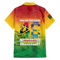 Vanuatu Indipendens Dei Family Matching Off Shoulder Maxi Dress and Hawaiian Shirt Yumi 46th Independence Anniversary LT14 - Polynesian Pride