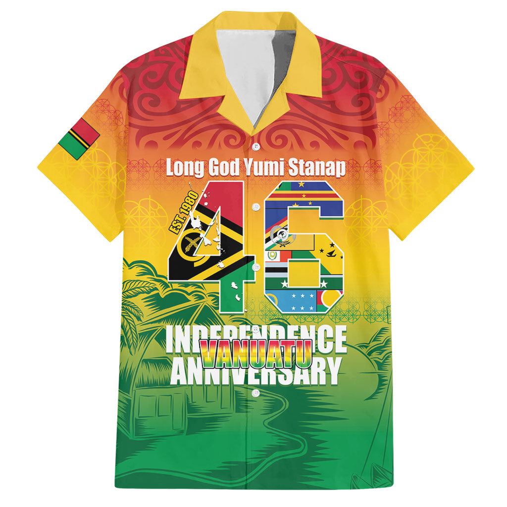 Vanuatu Indipendens Dei Hawaiian Shirt Yumi 46th Independence Anniversary